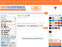 Tablet Screenshot of cheapplakletters.nl